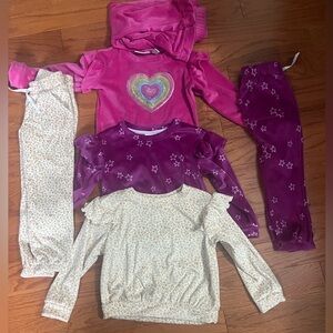4T matching fleece set bundle